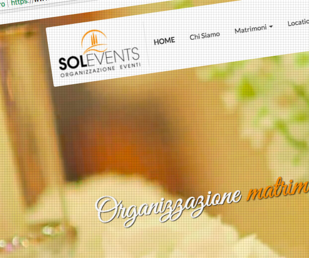 Sito Web Solevents realizzato da Web Designer Alessio Piazzini, Firenze